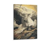 Death on A Pale Horse by William Blake Art Poster Canvas Room Aesthetic Wall Art Prints Home Modern Decor 12x18inch(30x45cm)