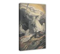 Death On A Pale Horse by William Blake Art Wall Decoration Poster Family Bar Restaurant Garage Cafe Art Sign Gift Frame 12x18inch