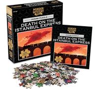 University Games 33122 Death on The Istanbul Express 1000 Piece Murder Mystery Jigsaw Puzzle, Orange