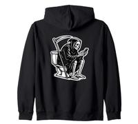 Death On The Throne Doom Scrolling The Internet Zip Hoodie