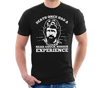 Death Once Had a Near Chuck Norris Experience Men's T-Shirt Black