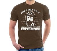 Death Once Had a Near Chuck Norris Experience Men's T-Shirt Chocolate