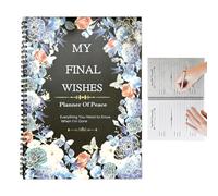 Death Planner Organizer, End of Life Planner for Seniors, Guided Journal Notebook for Last Wishes Beneficiary Info Will Preparation Business Affairs Funeral Planning Belongings