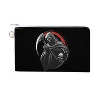 Death Reaper Coin Purse Canvas Change Pouch Small Organizer Bags Zippered Coin Case for Women Men