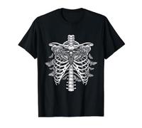 Death’s Head Moth Skeleton Rib Cage Value Graphic T-Shirt, Men, Black, M