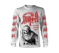 Death 'Scream Bloody Gore' (White) Long Sleeve Shirt - Ultrakult Clothing (Medium)