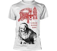 Death 'Scream Bloody Gore' (White) T-Shirt - Ultrakult Clothing Hemden(Large)
