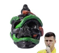 Death Scream Whistle - Halloween Skull Snake Scary Screaming Whistle,Interactive Trick Toys With Dark-Style for Festival Costume Parties Fun