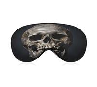 Death Skull Eye Mask, Adjustable Strip, Blocks Light Sleep Mask, Sleep Eye Mask for Night Sleeping Travel Nap 8.1 * 4.1 Inches