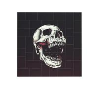 Death Skull Printed Square Jigsaw Puzzle 16x16 CM, Puzzle Challenging Game for Adults Gifts, Family Fun Decorative Wall Decor