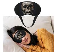 Death Skull Sleep Mask for Side Sleeper Blackout Eye Masks for Women Men Blindfold Mask Side Sleeper Eye Cover for Sleeping Nap Blackout Eye Shade Cover for Travel
