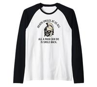 Death Smiles at Us All - Gladiator Marcus Aurelius Quote Raglan Baseball Tee