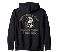 Death Smiles At Us All - Gladiator Marcus Aurelius Quote Zip Hoodie