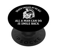 Death Smiles At Us All Stoic Marcus Aurelius Gladiator Quote PopSockets Adhesive PopGrip