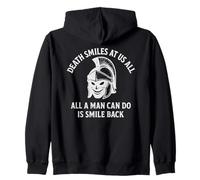 Death Smiles At Us All Stoic Marcus Aurelius Gladiator Quote Zip Hoodie