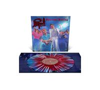 Death - Spiritual Healing Red/Cyan Blue/Black Tri Color w/ White/Hot Pink/Cyan Blue - Splattered Vinyl