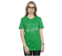 Death Star Sleigh Cotton Boyfriend T-Shirt Star Wars Green S