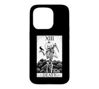 Death Tarot Card Halloween Pumpkin Goth Astrology Case for iPhone 15 Pro