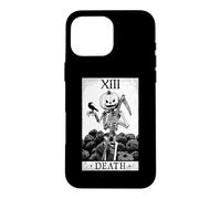 Death Tarot Card Halloween Pumpkin Goth Astrology Case for iPhone 16 Pro Max