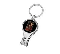 Death Tarot Card Nail Clippers Sharp Sturdy Fingernail Cutters with Bottle Opener Keychain