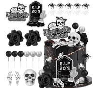 Death to My 20s Cake Topper, 30th Birthday Cake Topper, Rip to My 20s Cake Topper Funeral Black Cake Decorations, Death to My 20s Decorations 30th birthday Decorations for Her Him Dirty 30 Cake Topper