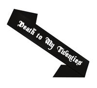 Death to My Twenties Sash - 30th Birthday Party Decorations, RIP to My 20s Sash, Rip 20s Birthday Decorations, Gothic Party Sash, Happy 30th Birthday Decorations