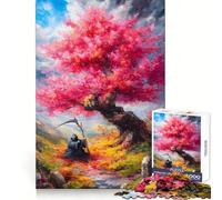 Death Under A Pink Tree 1000 Piece Jigsaw Puzzles for Teenagers Brain Think Snug Connection Real Challenge Christmas Idea (38x26cm)