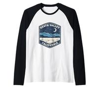 Death Valley California Desert Landscape Night Moon Raglan Baseball Tee