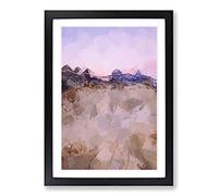 Death Valley Canyon in Abstract Framed Print | A2 Black Framed Wall Art | Ready to Hang | Abstract Landscape Picture | Living Room Bedroom Lounge Office