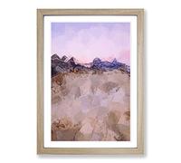 Death Valley Canyon in Abstract Framed Print | A2 Oak Framed Wall Art | Ready to Hang | Abstract Landscape Picture | Living Room Bedroom Lounge Office