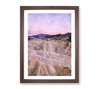 Death Valley Canyon Painting Modern Framed Print | A2 Walnut Framed Wall Art | Ready to Hang | Modern Landscape Picture | Living Room Bedroom Lounge Office