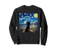 Death Valley Desert USA Van Gogh Style Cute Dog Starry Night Sweatshirt