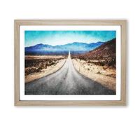 Death Valley In The Mojave Desert Painting Modern Art Framed Print | A3 Oak Framed Wall Art | Ready to Hang | Modern Landscape Picture | Living Room Bedroom Lounge Office