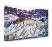Death Valley Mountains in California Canvas Print | Gallery Wrapped 30mm Frame Wall Art | 30x20 inches | Ready to Hang | Abstract Landscape Picture | Living Room Bedroom Lounge Office