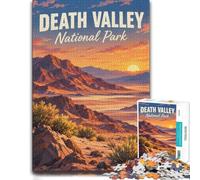 Death Valley National Park Poster Jigsaw 1000pcs (52x38cm) for Adults | For quiet Christmas days: Adult jigsaw puzzle with 1000 pieces; for puzzle lovers who enjoy a longer seasonal challenge.