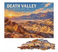 Death Valley National Park Poster Jigsaw Puzzle for Adults, 1000 Pieces | Piece-by-piece progress - less screen time at home on weekends.