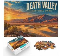 Death Valley National Park Vintage Poster Jigsaw Puzzle, 1000 Piece | For quiet Christmas days, this adult jigsaw puzzle with 1000 pieces suits quiet days around New Year.