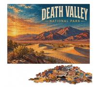 Death Valley National Park Vintage Poster Jigsaw Puzzle, 1000 Pieces | Jigsaw Puzzle for Adults - sorting by colour, shape or image area over several sessions.