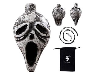 Death Whistle - Ceramic 6.3 x 9.2 x 5.6 cm | Aztec Whistle Death | Human Screams Whistles Aztec War | Skull Retro Halloween Cosplay and Collection