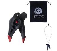 Death Whistle, Crow Whistle Skull War Whistles With Drawstring Bag & Lanyard 125 Db Authentic Human Sounding Screams for Collection Halloween Festival of The Dead Gift
