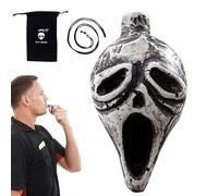 Death Whistle Instrument, Screaming Whistle Halloween, Skull Retro Decor, Loudest Whistle Screams, Collectible Death Whistles With Human Sounding Screams For Halloween Decor