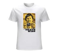 Death Wish, Charles Bronson, Retro, Vigilante, Movie, Crime, Années 70, Seventies Tee, Mens T Shirt Size S White