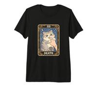 Death XIII Cute Cat Tarot Card Kawaii Witch Cat Lover Premium T-Shirt