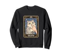 Death XIII Cute Cat Tarot Card Kawaii Witch Cat Lover Sweatshirt