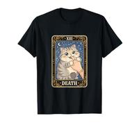 Death XIII Cute Cat Tarot Card Kawaii Witch Cat Lover T-Shirt