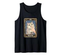 Death XIII Cute Cat Tarot Card Kawaii Witch Cat Lover Tank Top