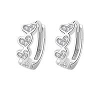 Deathly Hallows Earrings, White Copper-Plated Silver Earring, Heart-Shaped All Simple Ear Decoration with Diamond Earrings, Black Rose Earrings, one size, Alloy Steel, No Gemstone