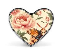 Death's Head Hawk Moth Badge Heart Shape Cute Brooch Pins Button Badges for Backpack Jackets Hats Decor