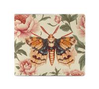Death's Head Hawk Moth Billfold Wallet Leather Purse Cute Card Holder Clutch for Business Travel