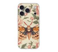 Death's Head Hawk Moth Cute Phone Case Compatible for iPhone 17/Air/Pro/Pro Max Slim Fit Shockproof TPU Phone Cover